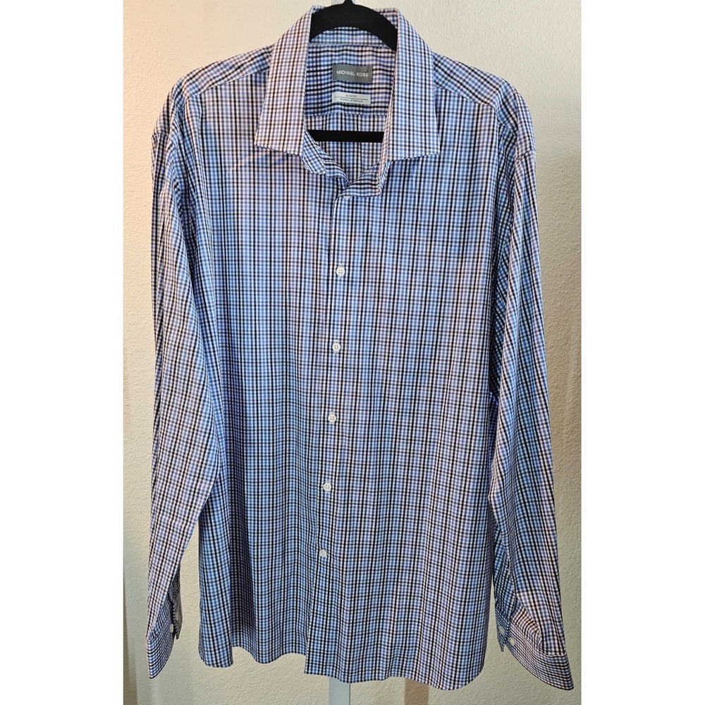 Michael Kors Slim Fit Men's Dress Shirt 34/35 Long Sleeve EUC